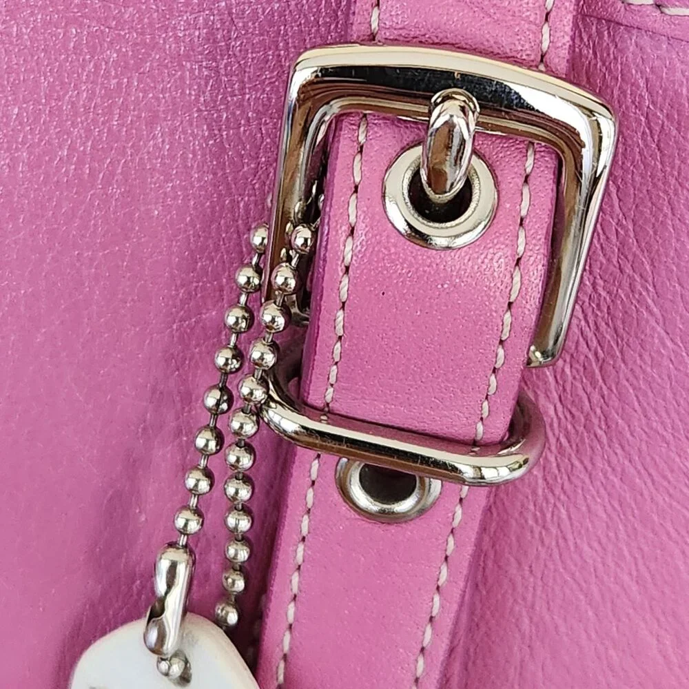 Vintage Coach Hampton Y2k Pink Barbie Handbag Tote Purse